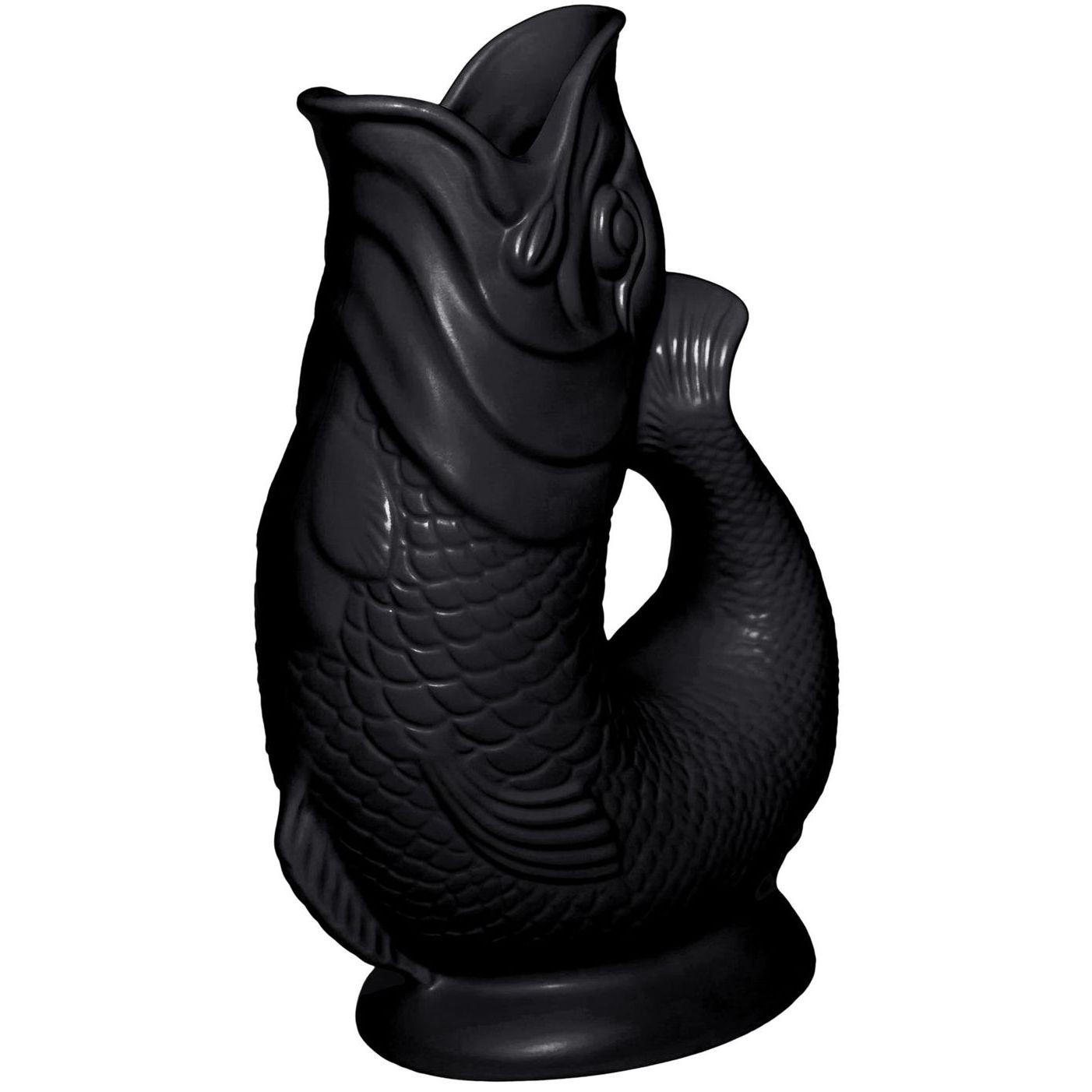 KARAFFE mit „Gluck-Gluck“-Geräusch 27,5/17/9,5 cm - Schwarz, Keramik (1.2L) - Gluckigluck