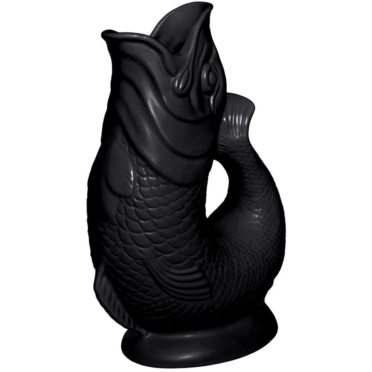 KARAFFE mit „Gluck-Gluck“-Geräusch 27,5/17/9,5 cm - Schwarz, Keramik (1.2L) - Gluckigluck