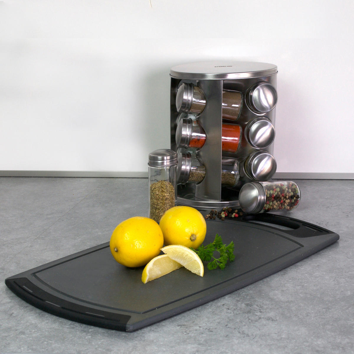 SCHNEIDBRETTER SET 2-TEILIG - Schwarz, Kunststoff (26.5/43.2cm) - Stoneline