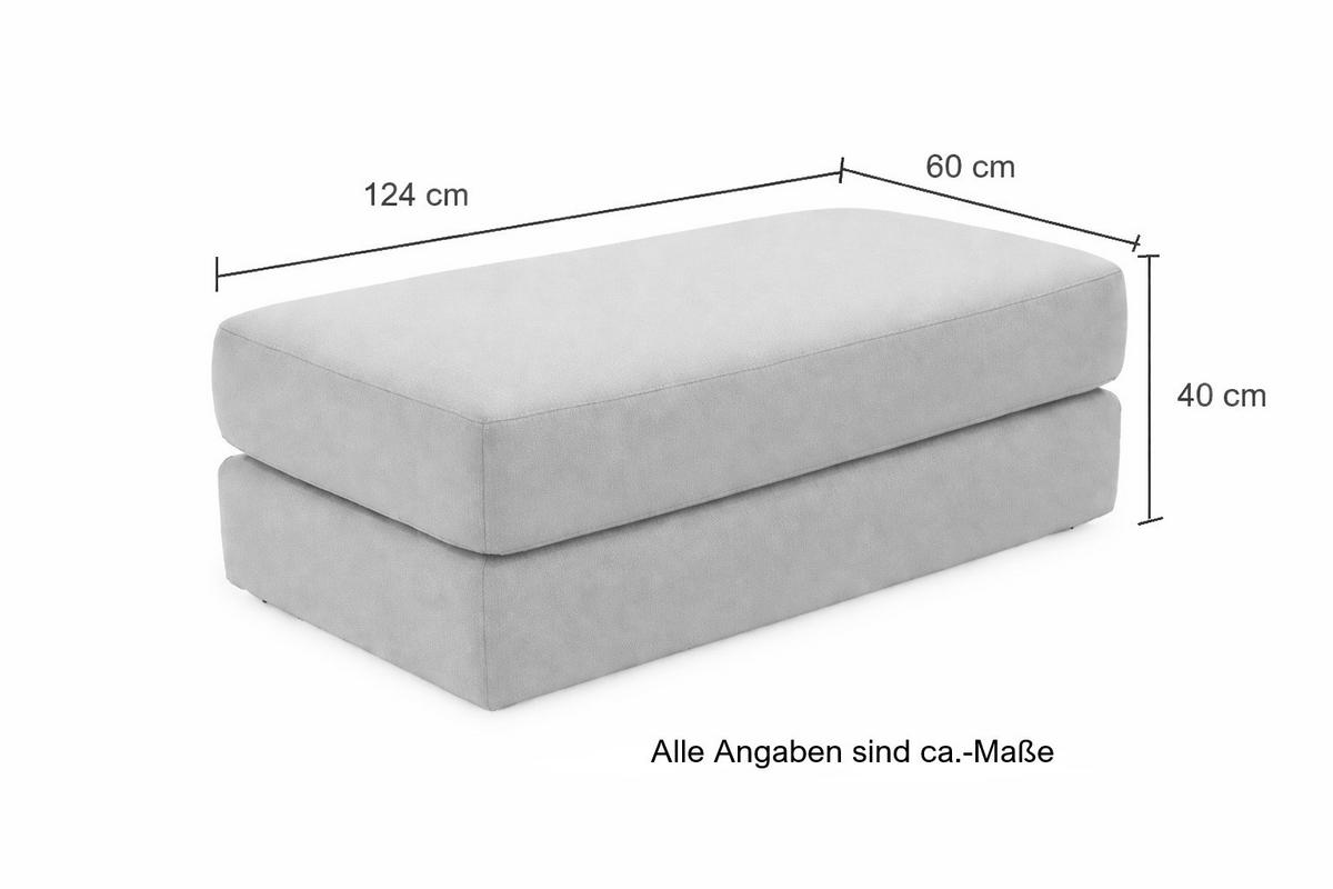 POLSTERHOCKER Federkern B124/T60/H40 cm Cord-Bezug Grün / 15256 - Schwarz/Grün, Kunststoff/Textil (124/40/60cm) - luma-home