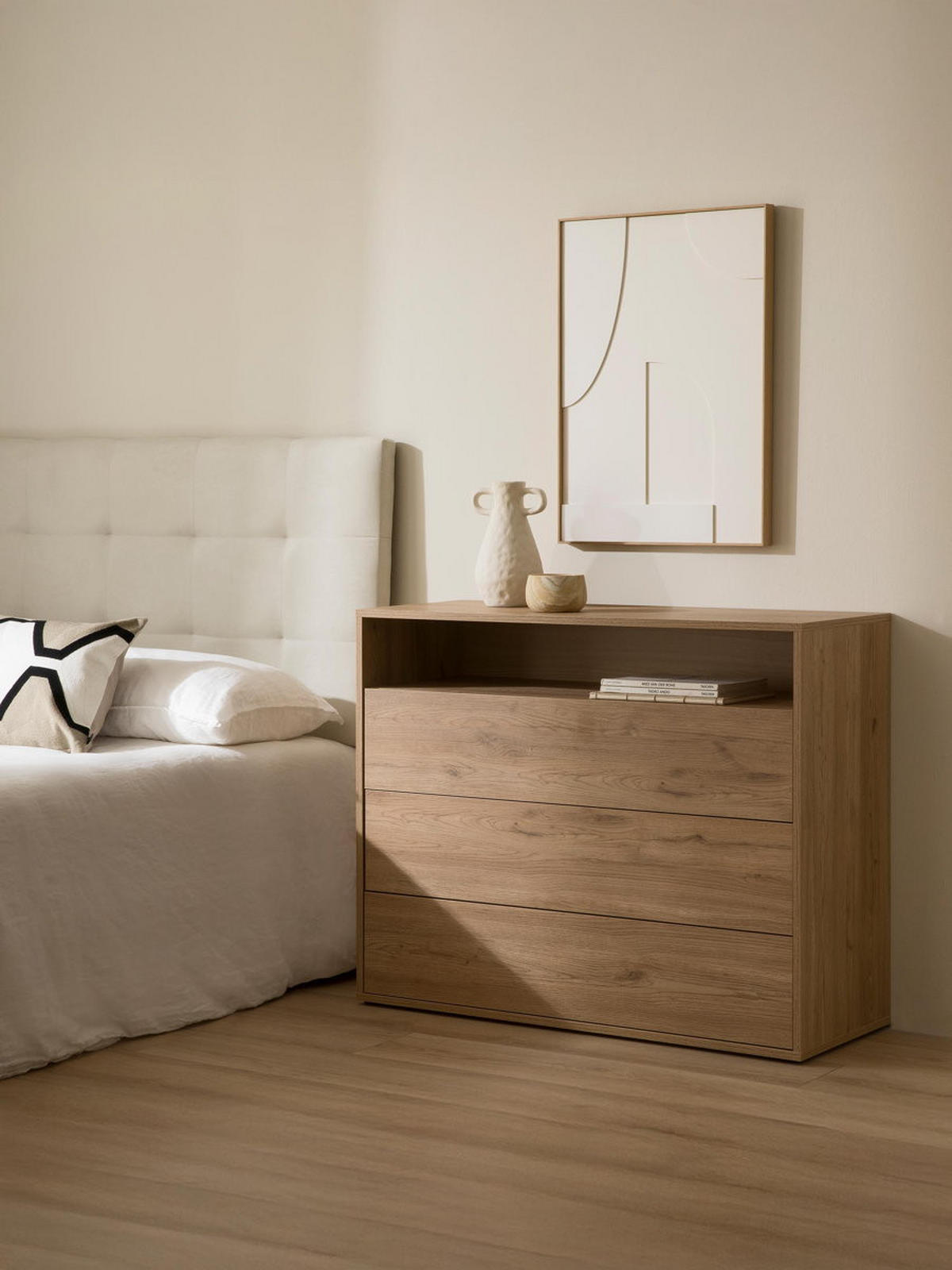 KOMMODE Hegas Natur 103.5 cm x 83.8 cm - Braun, Holzwerkstoff (103/83/40cm) - Kenay Home