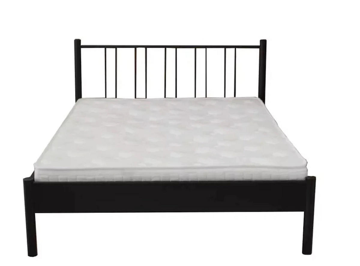 METALLBETT Moon / 140 x 200 cm / schwarz - Schwarz, Metall (140/200cm) - BED BOX