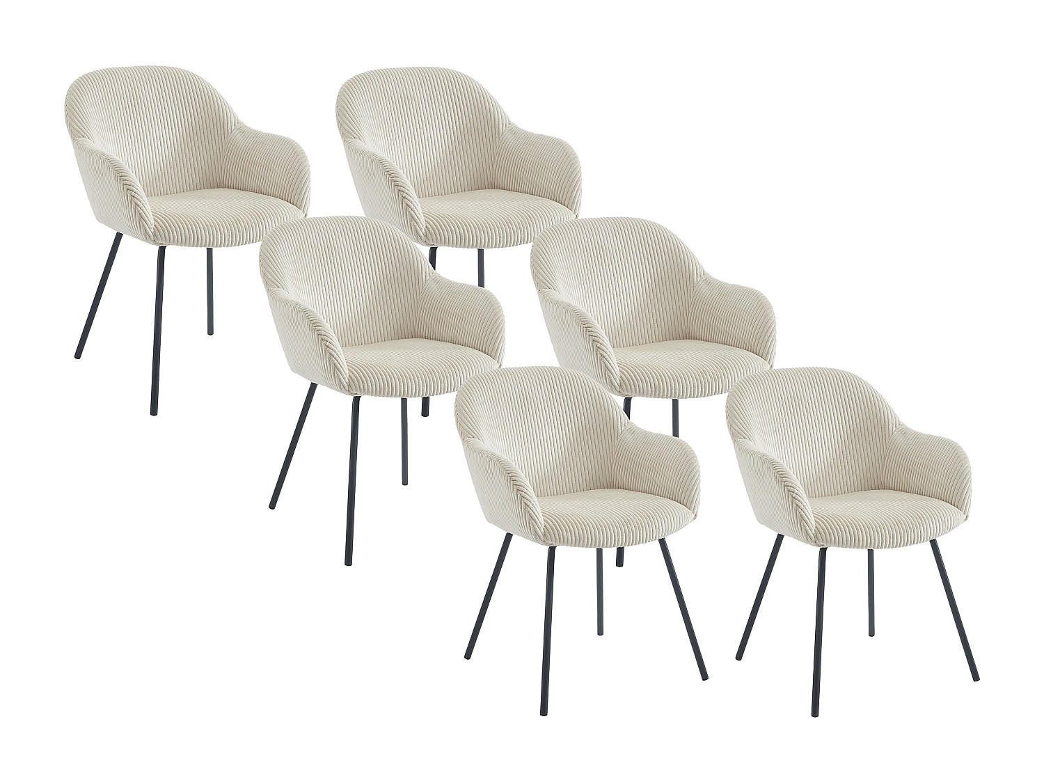 Vente-Unique Stuhl Beige 58x82.5x62 cm