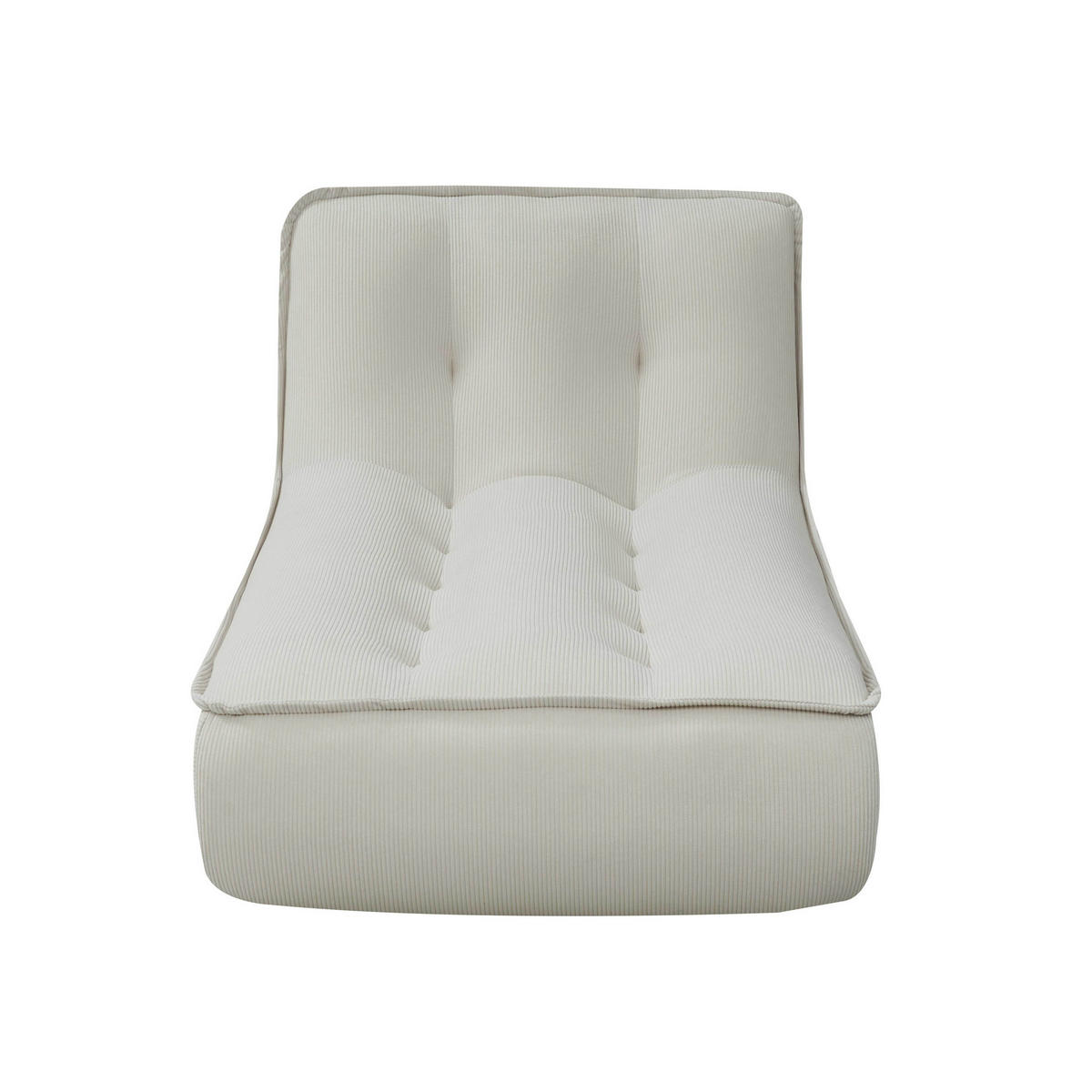 CHAISELONGUE, Ekru - Weiß, Textil (165/70/80cm) - Oviala