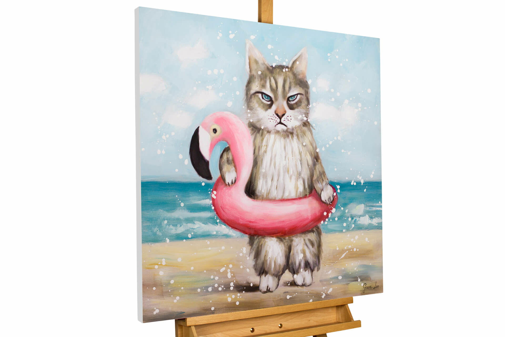 KUNSTLOFT OLEJOMALBA 80/80 cm, Moře a pláž
