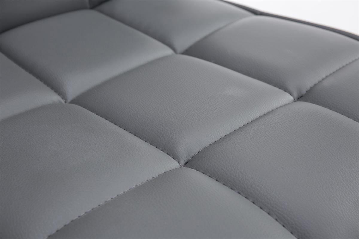 ESSZIMMERSTUHL Peko-Two Kunstleder, Gestell Metall in Chromoptik Grau - Chromfarben/Grau, Textil/Metall (43/104/56cm) - TPFLiving