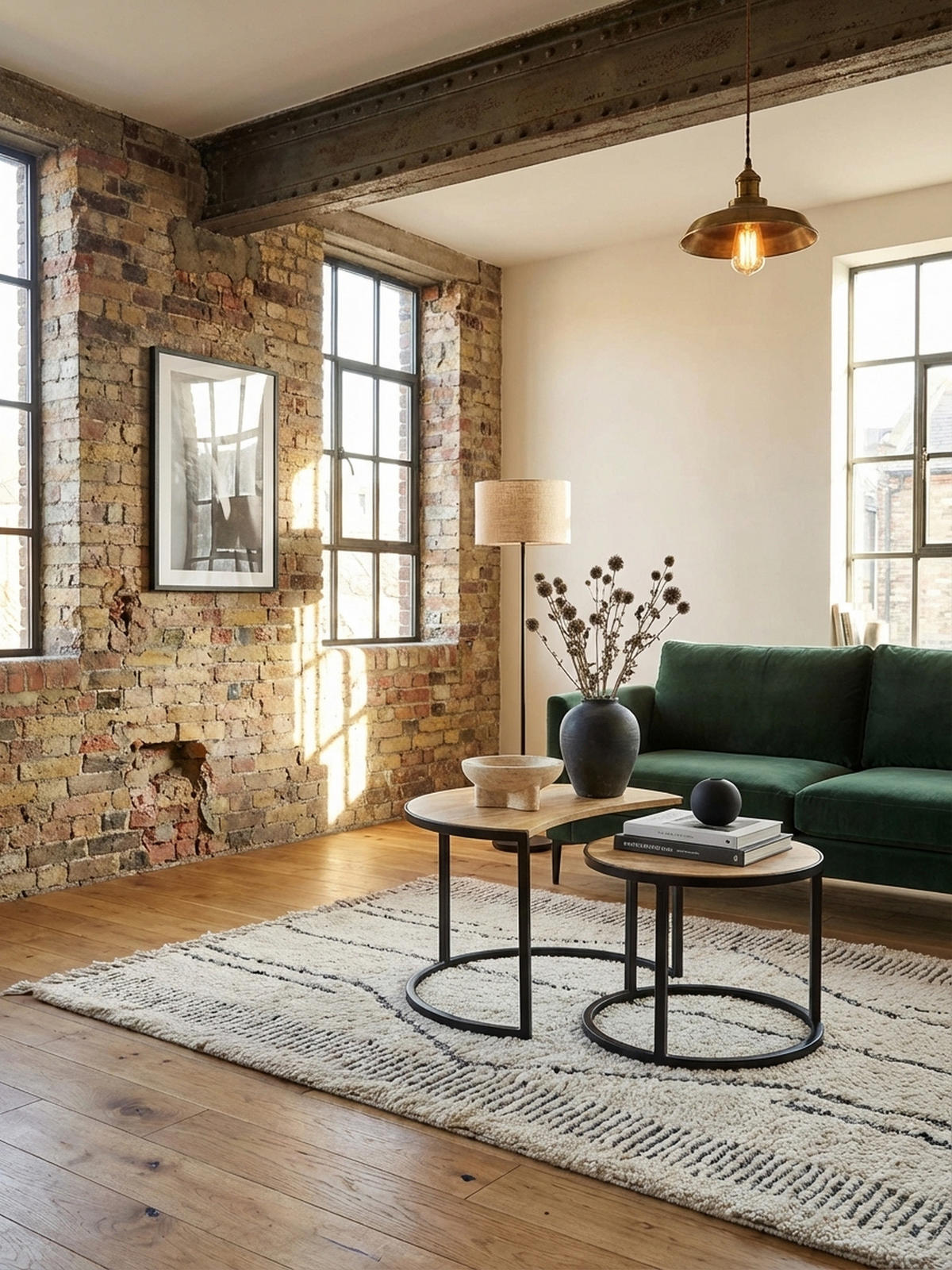 COUCHTISCH 2er Set Holz Metall Industrial Handgefertigt ESINO, Beige 60x41x41 cm - Beige/Schwarz, Holz/Metall (41/60/41cm) - KADIMA DESIGN