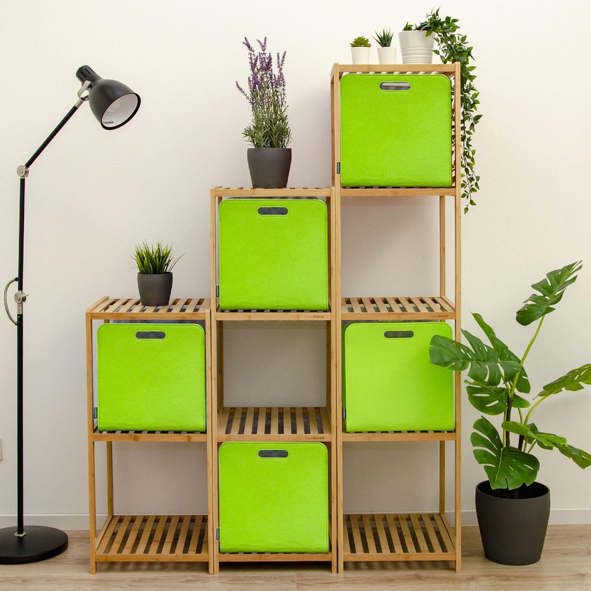 AUFBEWAHRUNGBOX 4er Set 33/38, grün - Grün, Kunststoff (33/33/38cm) - Dunedesign