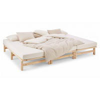 HOLZBETT Familienbett 270/200 cm natur + Lattenrost - Braun, Holz (270/200cm) - Homestyle4u