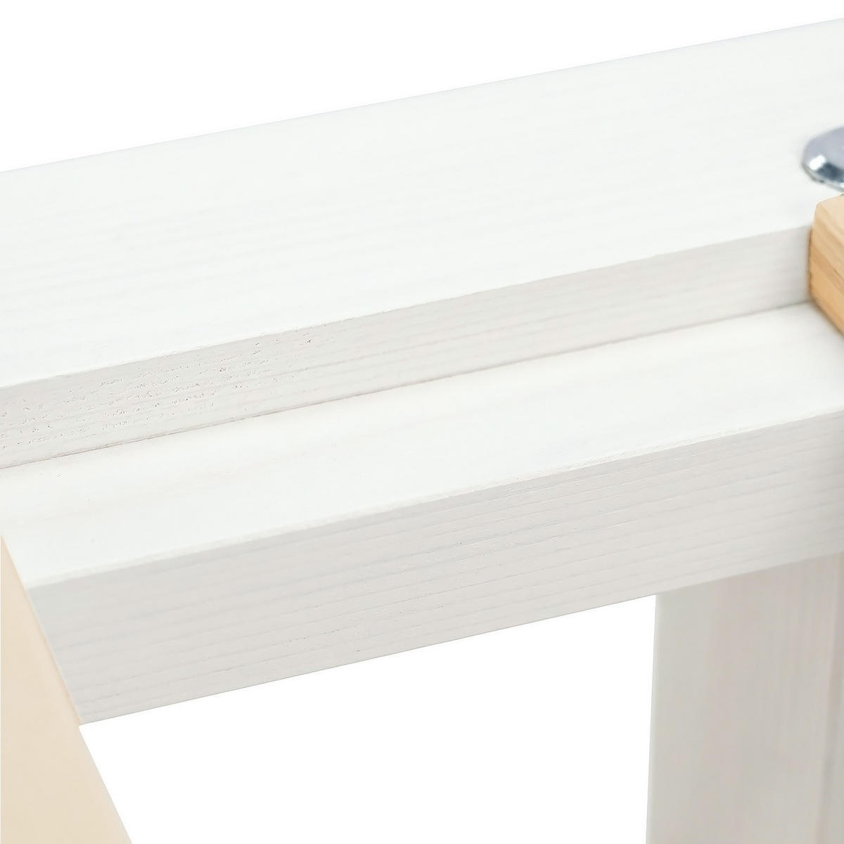 HOLZBETT mit Matratze 140/200 cm weiß - Weiß, Holz (140/200cm) - Homestyle4u