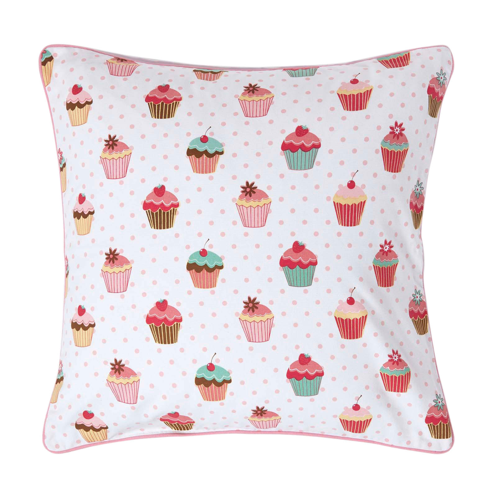 KISSENHÜLLE Cupcakes 60/60 cm - Multicolor, Textil (60/60cm) - Homescapes