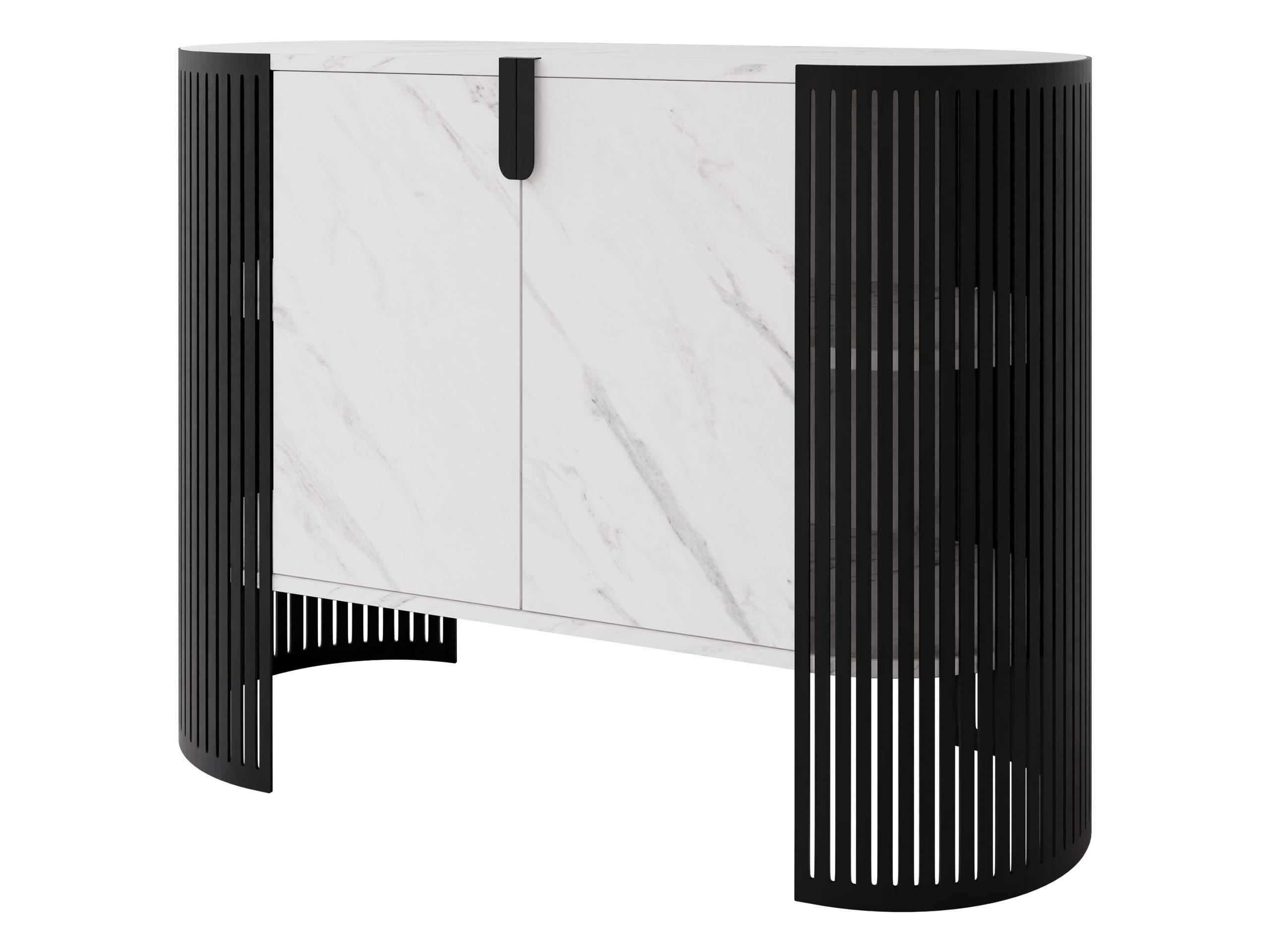 KOMMODE Fikoli - Schwarz/Weiß, Holzwerkstoff/Metall (120/90/40cm) - MIRJAN24