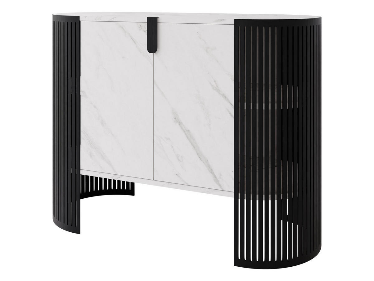 KOMMODE Fikoli - Schwarz/Weiß, Holzwerkstoff/Metall (120/90/40cm) - MIRJAN24