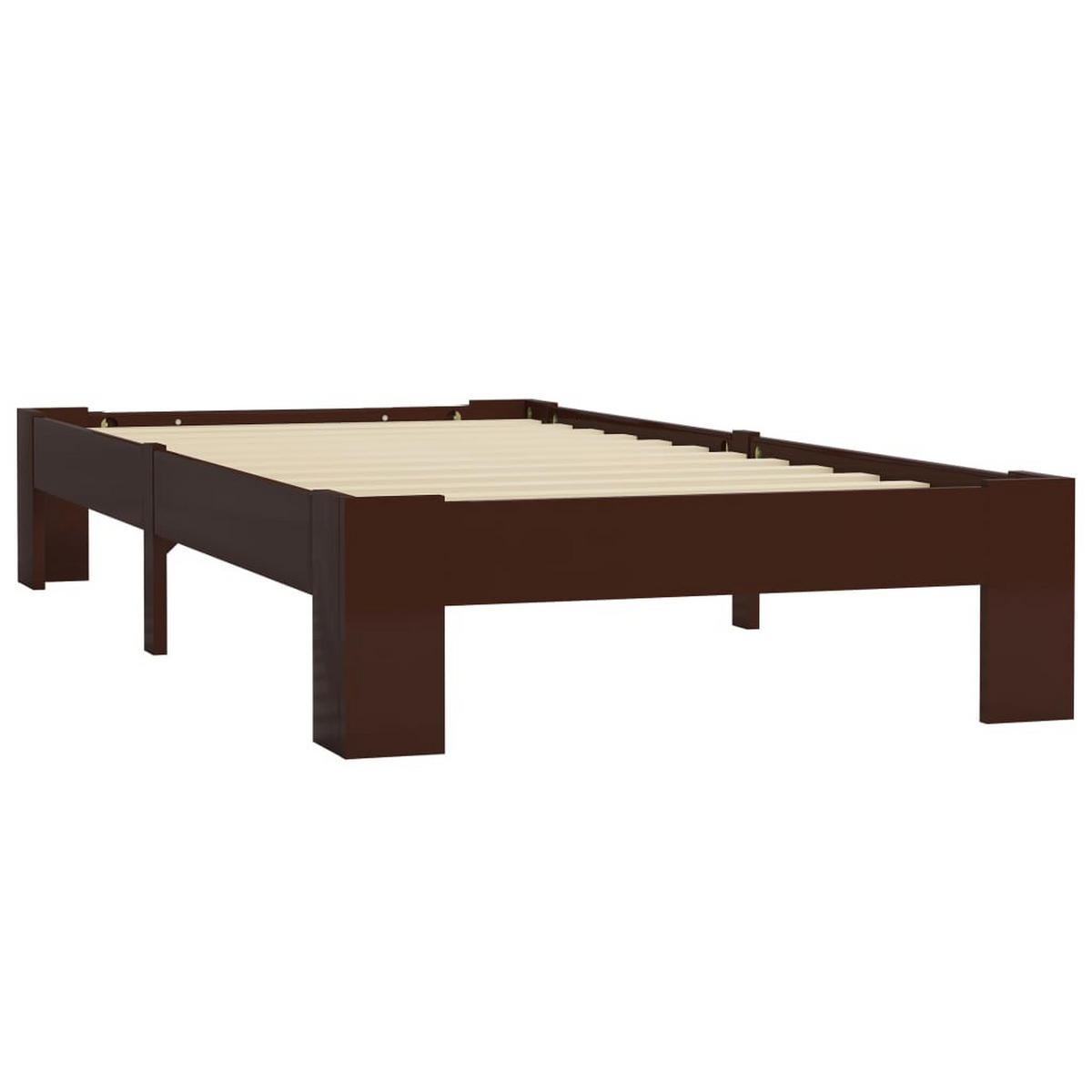 BETT Harlow 95/213 cm - Braun, Holz (90/200cm) - Nettlife