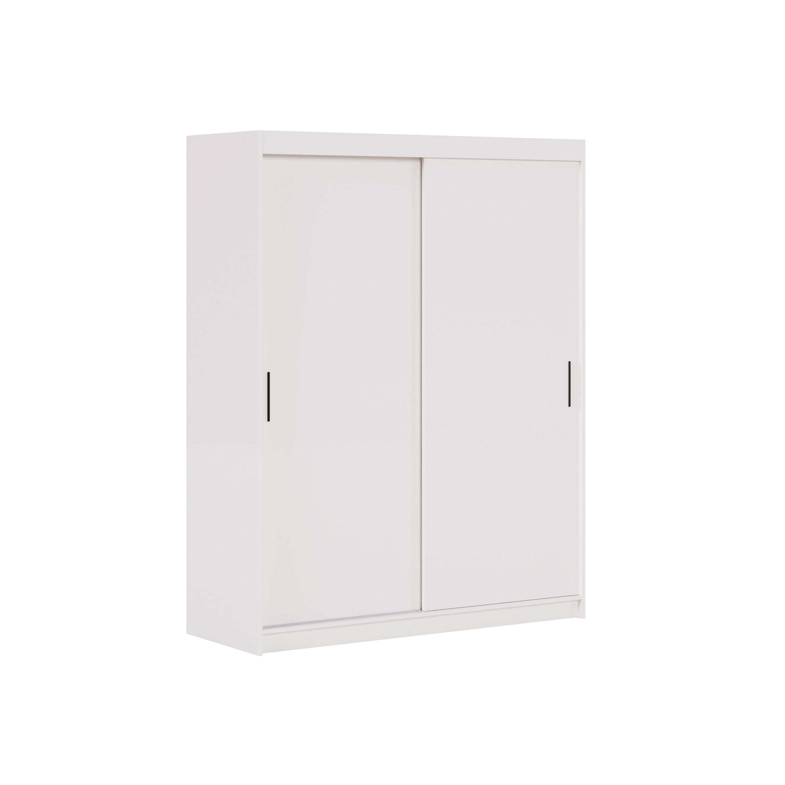 SCHWEBETÜRENSCHRANK TELA 100/205/60cm 2-türig Weiß - Weiß, Holzwerkstoff (100/205/60cm) - MASSENO