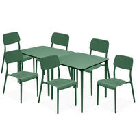 GARTENMÖBEL-SET GALIO, 8-tlg - Grün, Kunststoff - KONSIMO®