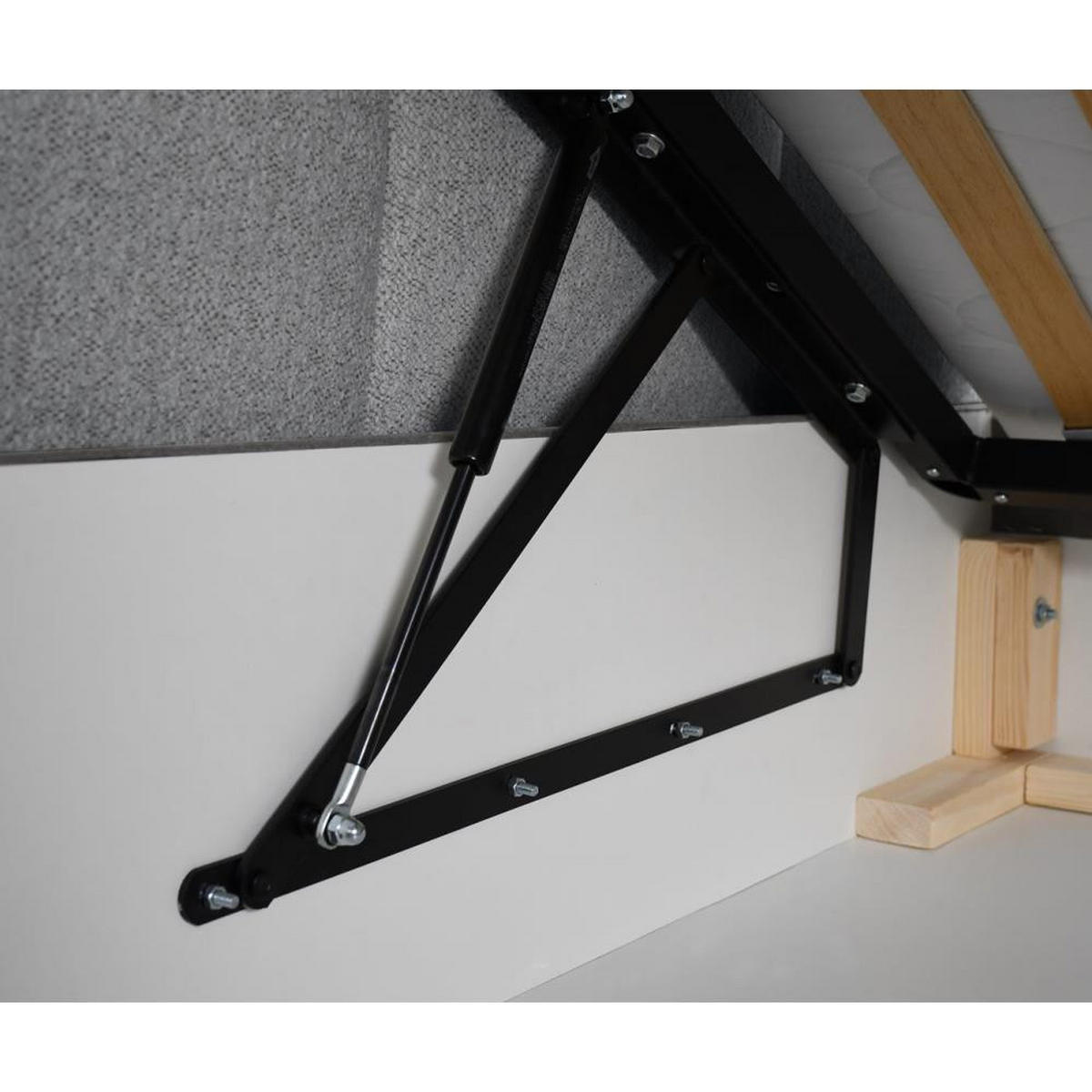 POLSTERBETT Nostro mit Bettkasten 140x200 cm grau - Schwarz/Grau, Textil (140/200cm) - Beautysofa