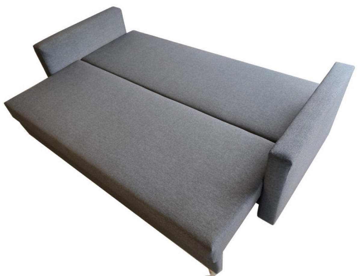 SOFA Hellgrau ALKO Ausziehbar - Grau, Naturmaterialien (217/92/85cm) - Sepro Meble