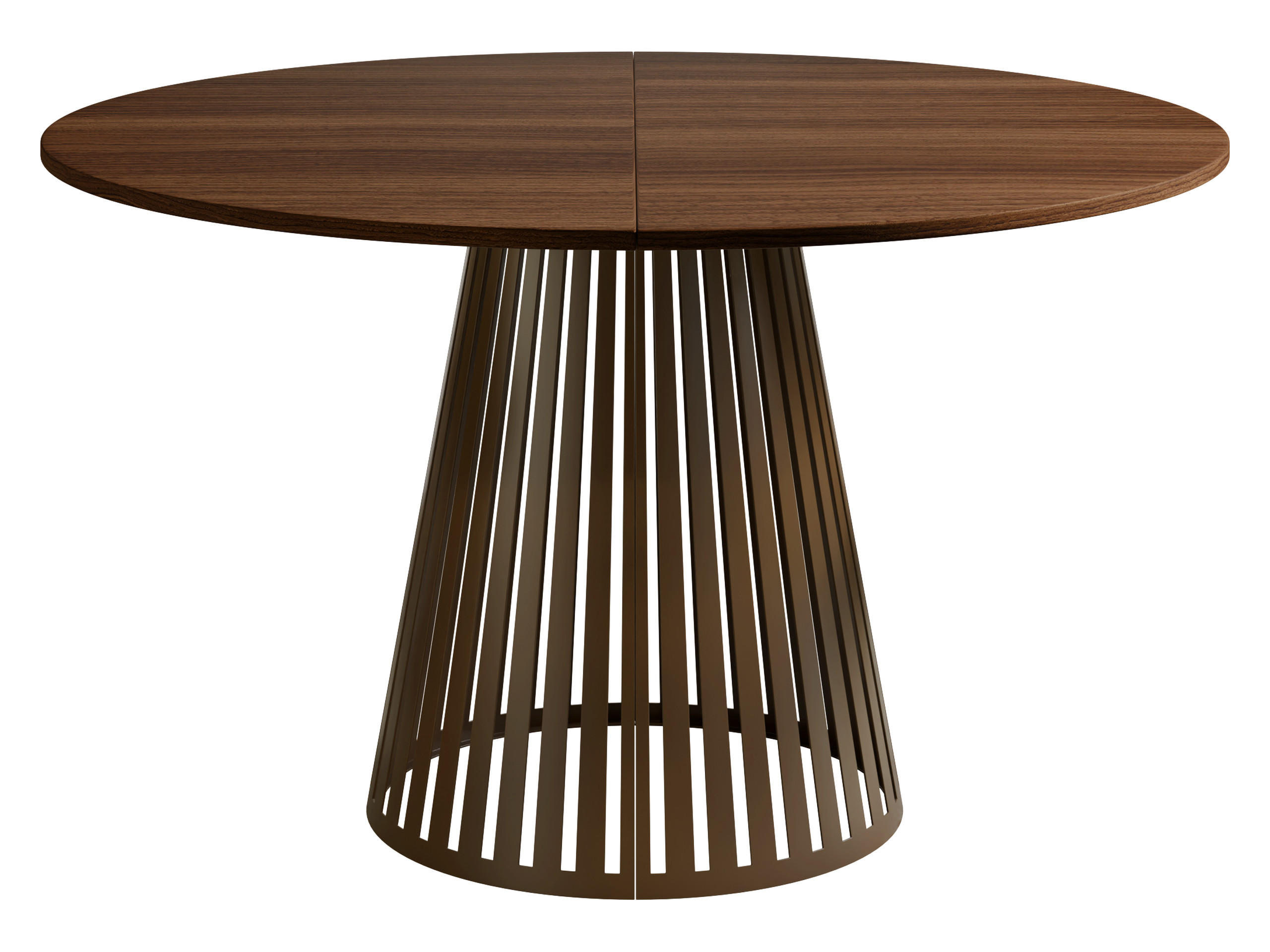 ESSTISCH ausziehbar Cone Braun 120 - Nussbaumfarben/Braun, Holzwerkstoff/Metall (120/120/76cm) - MIRJAN24