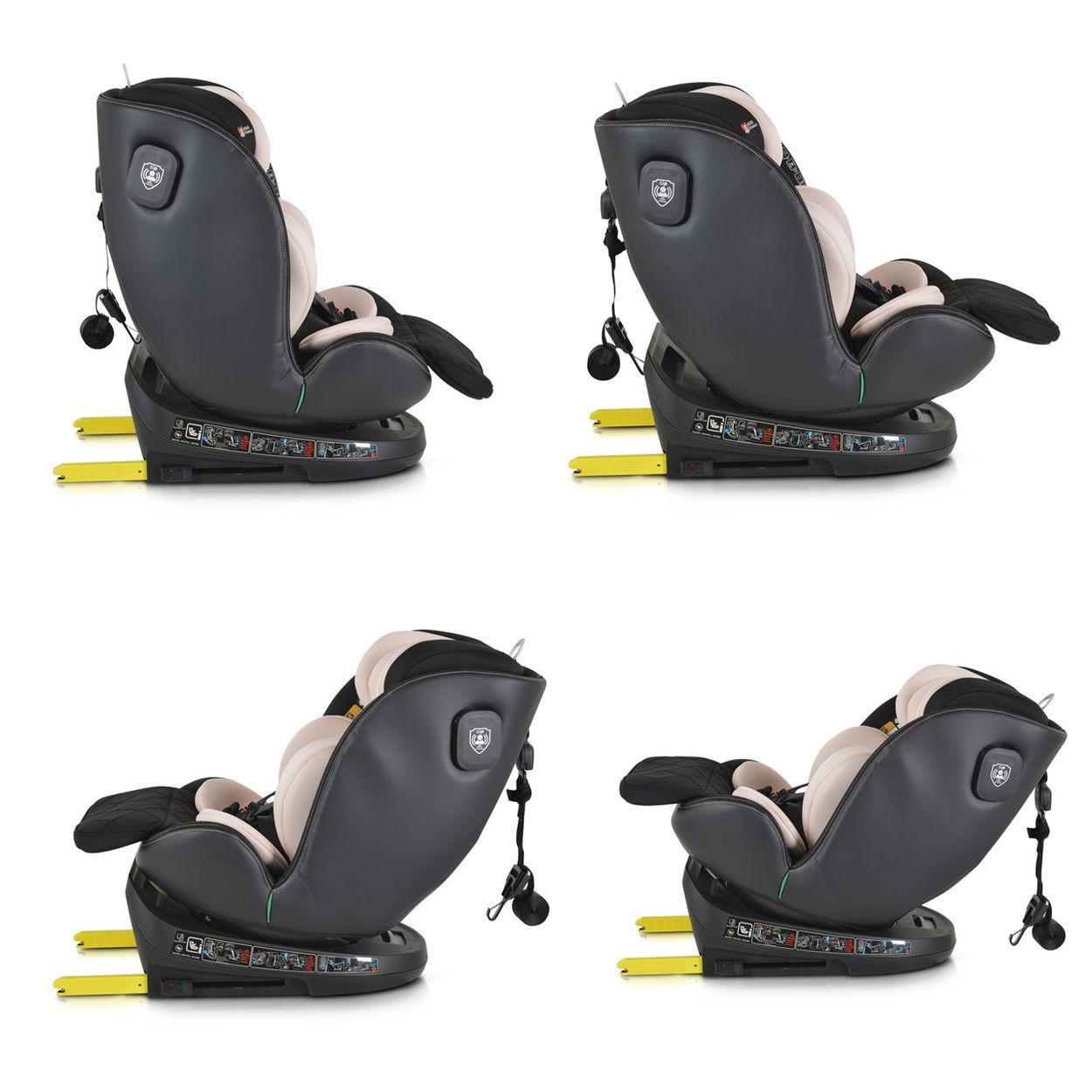KINDERSITZ i-Size Castor beige/rosa 40-150cm) Gruppe 0/1/2/3 Isofix, Kopfschutz - Beige, Kunststoff (45/69/51cm) - Cangaroo