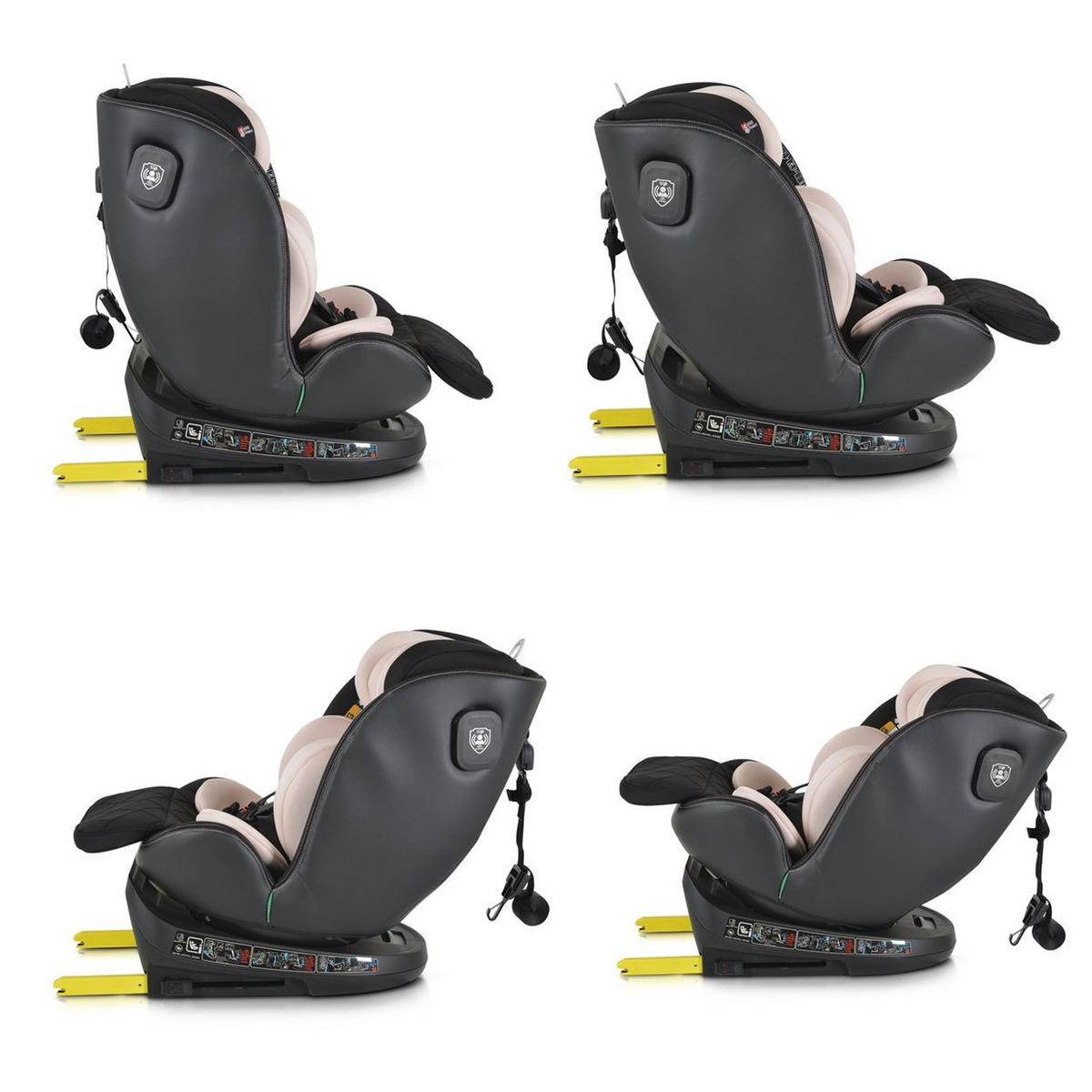 KINDERSITZ i-Size Castor beige/rosa 40-150cm) Gruppe 0/1/2/3 Isofix, Kopfschutz - Beige, Kunststoff (45/69/51cm) - Cangaroo