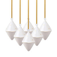 ORNAMENTE DOPPELKEGEL Winter Glow beige 6er Set - Beige, Keramik (5/7.6/5cm) - like.Villeroy & Boch