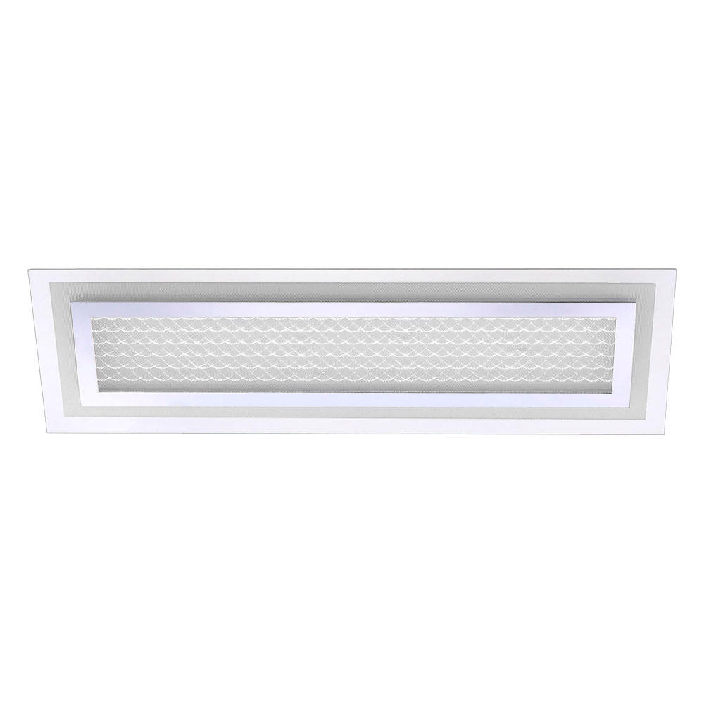 LED DECKENLEUCHTE Aluminium Chrom Silber - Silberfarben, Glas (68/22/8cm)