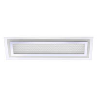 LED DECKENLEUCHTE Aluminium Chrom Silber - Silberfarben, Glas (68/22/8cm)