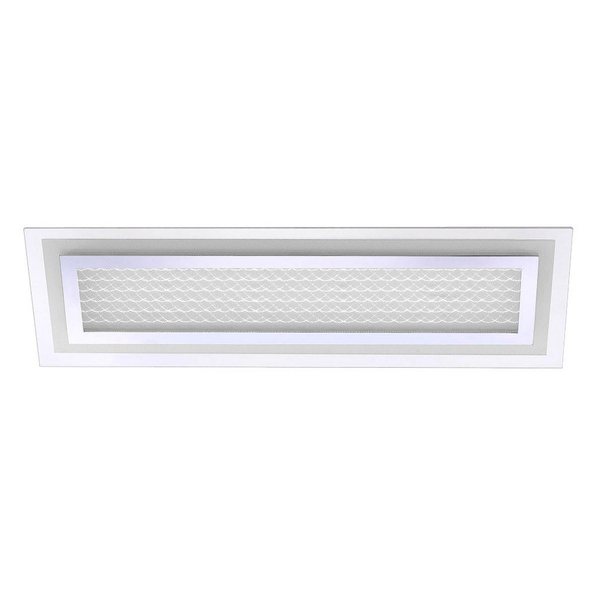 LED DECKENLEUCHTE Aluminium Chrom Silber - Silberfarben, Glas (68/22/8cm)
