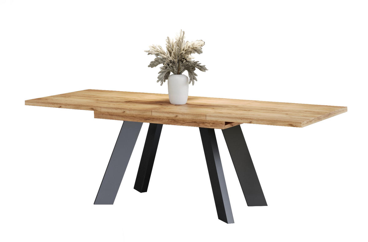 ESSTISCH Como ausziehbar bis 210 cm - Eiche Bianco, Holzwerkstoff (130/80/76cm) - Endo-Moebel