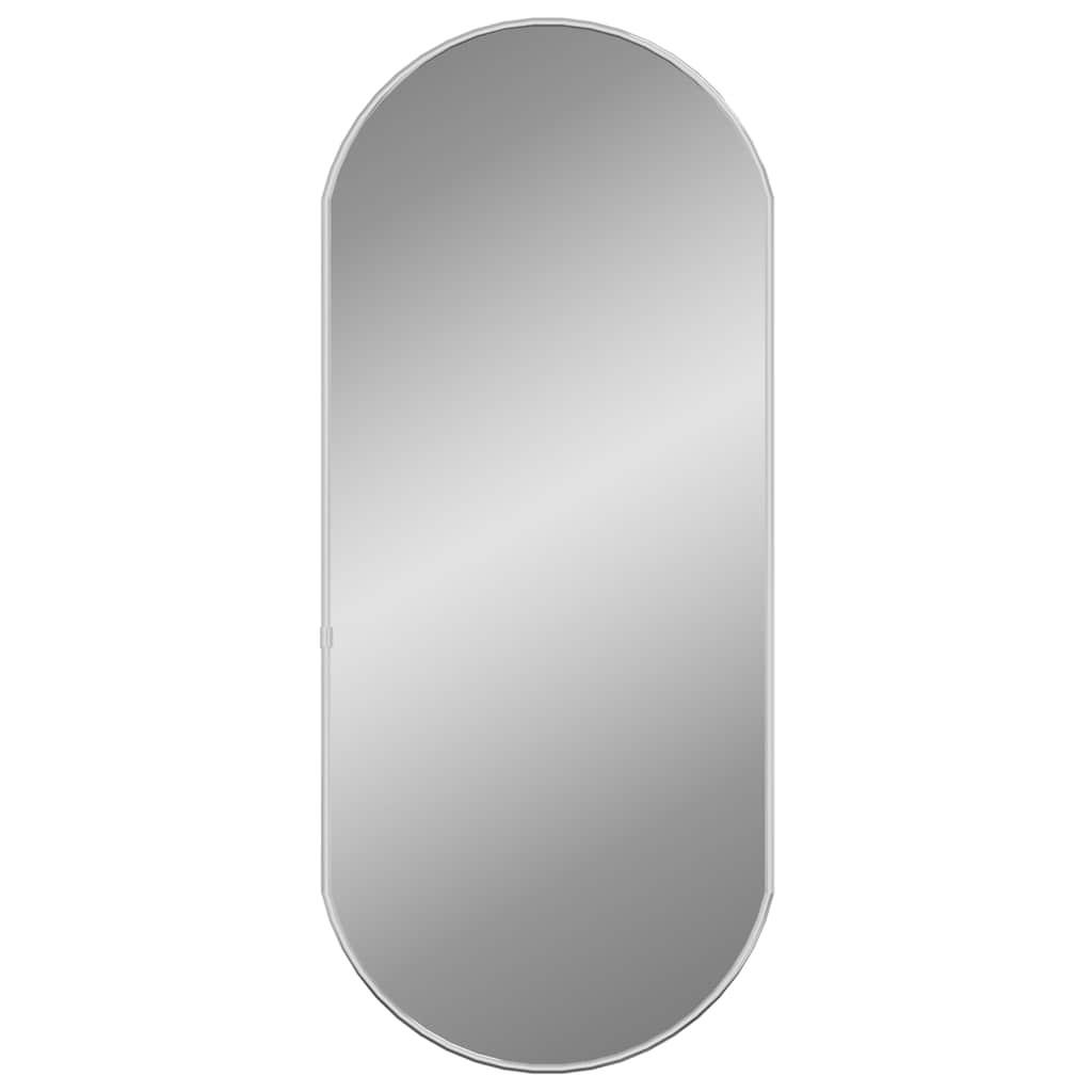 WANDSPIEGEL Silbern 70x30 cm Oval - Silberfarben, Glas (30/70/1cm) - furnicato