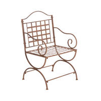 GARTENSTUHL Loma antik braun - Braun, Metall (56/53/92cm) - TPFGarden