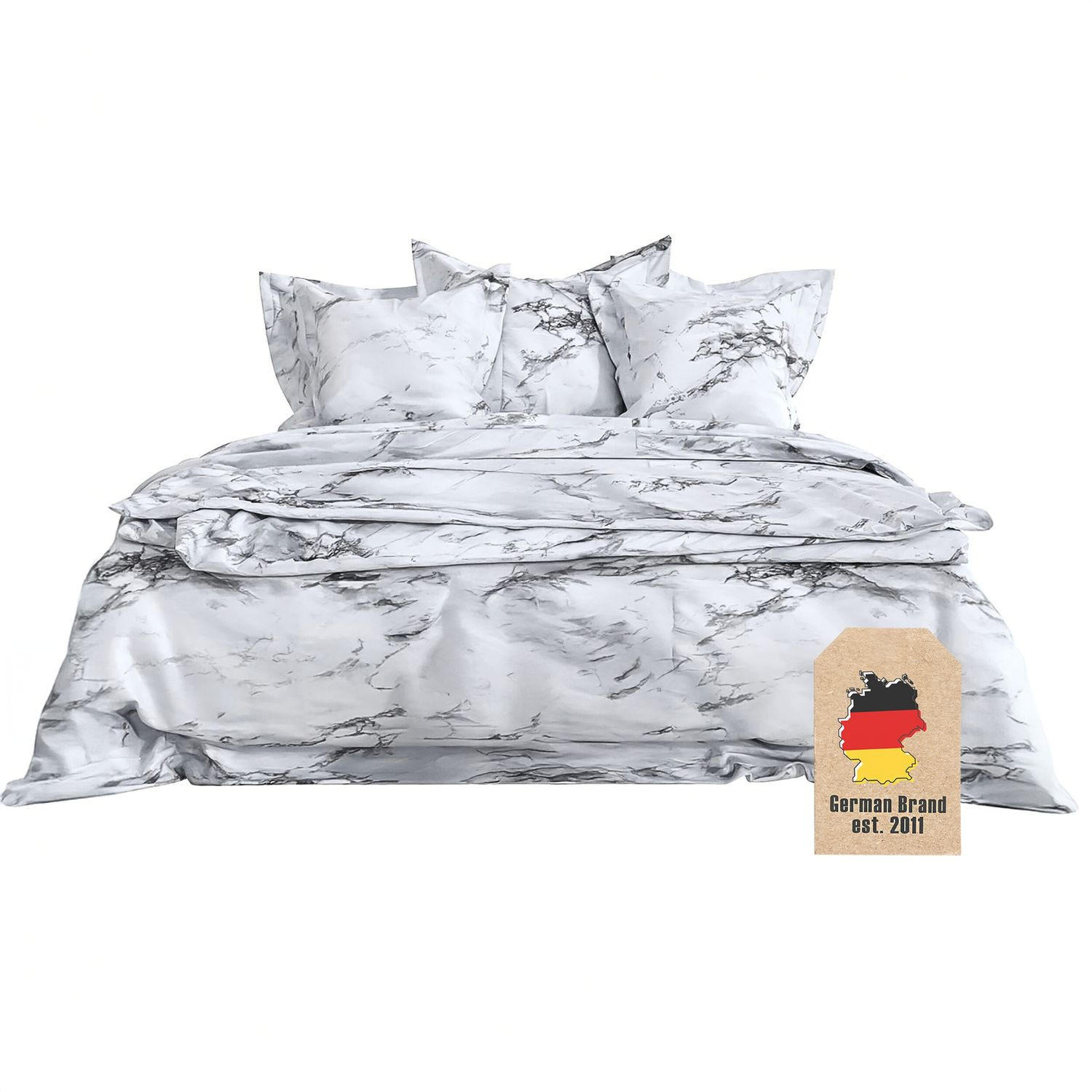 BETTWÄSCHE (Marmor) - Multicolor, Kunststoff (135/200cm) - Intirilife