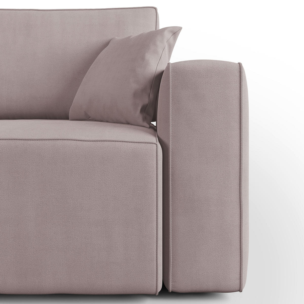 LINEARSOFA Morfeo - Rosa, Textil (215/86/99cm) - Divani.store