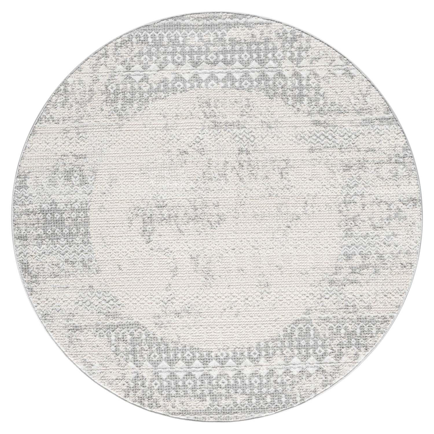 KURZFLOR-TEPPICH Antik 232 Grau 200 cm Rund - Grau, Textil (200/200cm) - carpet city