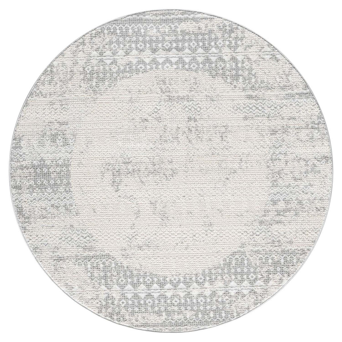 KURZFLOR-TEPPICH Antik 232 Grau 160 cm Rund - Grau, Textil (160/160cm) - carpet city