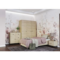 JUGENDZIMMER Mavaro in Sonoma Eiche mit Schwarz 4 teilig – Kinderzimmer Komplettset, mit großem Kleiderschrank, Kommode, Bett und Nachttisch - Braun, Holzwerkstoff (80/200/120cm)