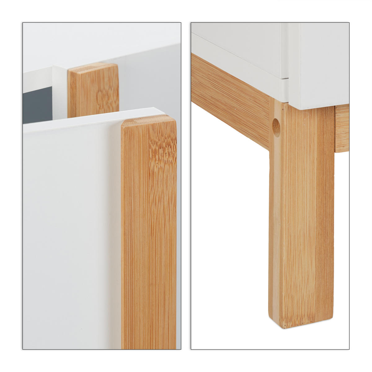 WASCHBECKENUNTERSCHRANK - Weiß, Holz/Holzwerkstoff (60/60.5/30.5cm) - Relaxdays