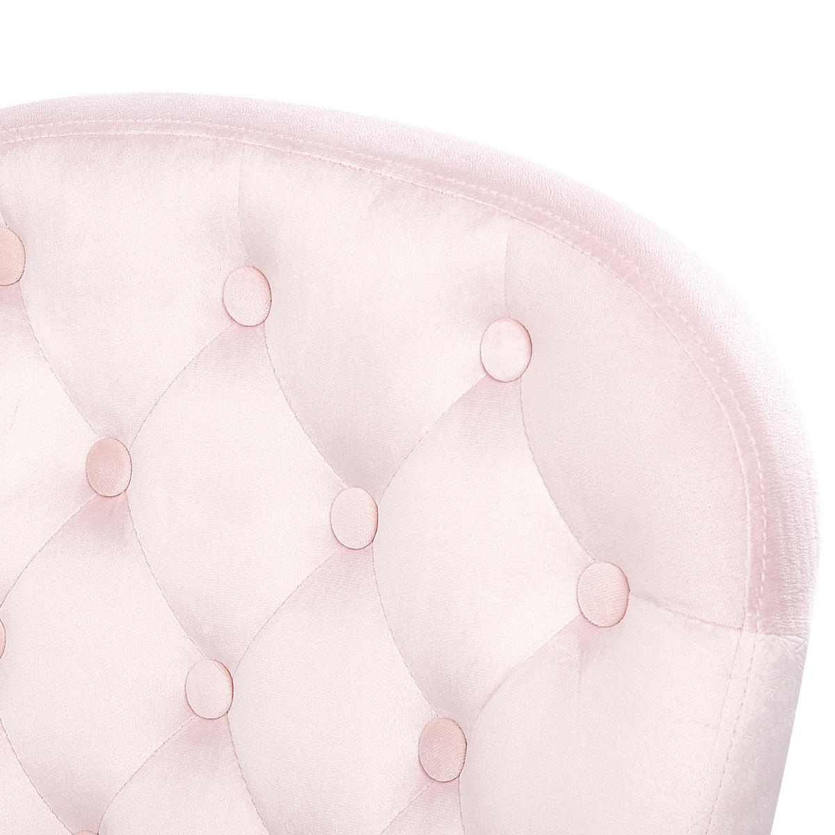 BÜROSTUHL Samtstoff Rosa Princess - Pink, Textil/Metall (60/98/60cm) - Beliani