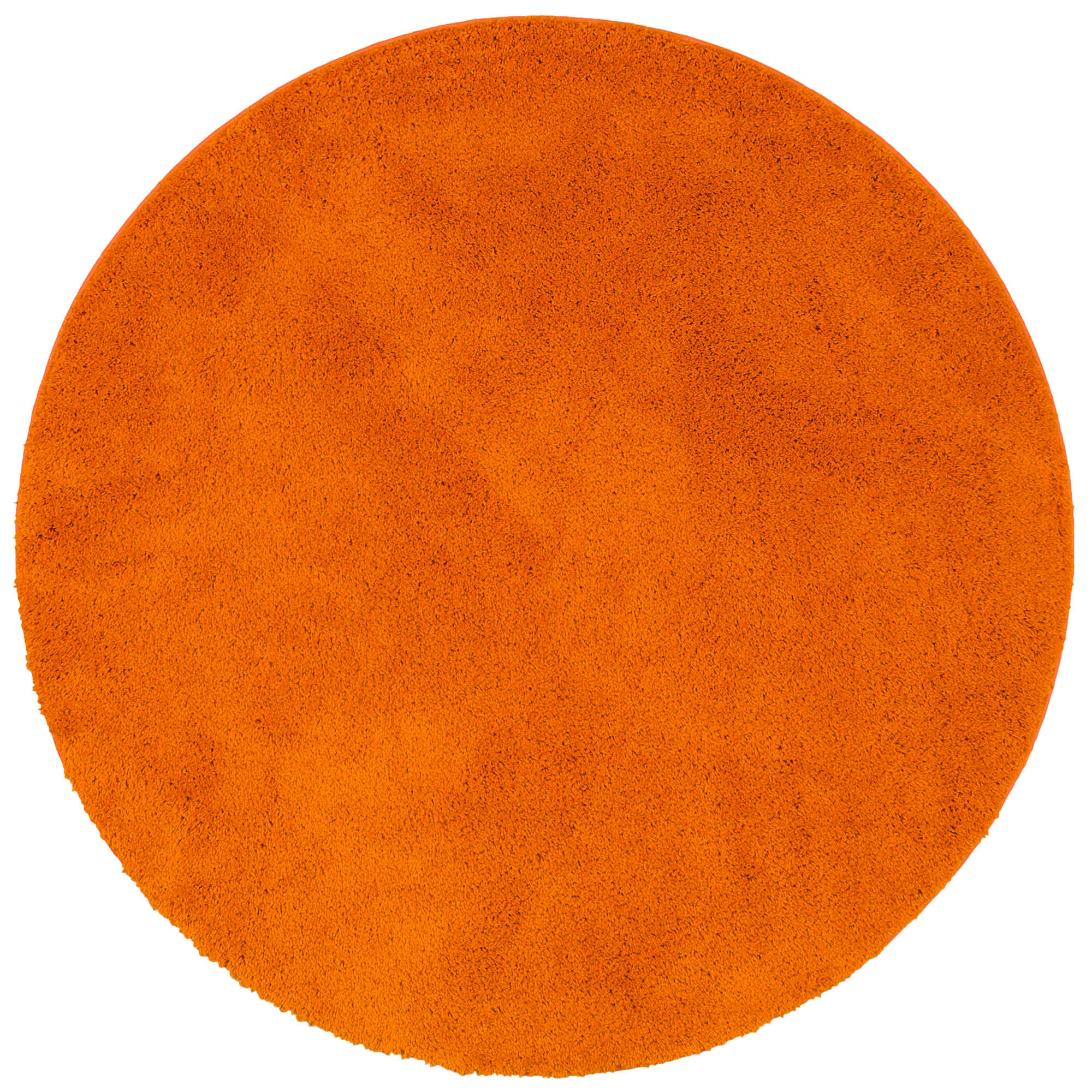 HOCHFLOR SHAGGY TEPPICH PALACE RUND - Orange, Textil (100/100cm) - Snapstyle