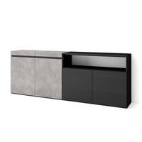 SIDEBOARD zementgrau, 200/35/75cm - Grau, Holzwerkstoff (200/75/35cm) - Skraut Home