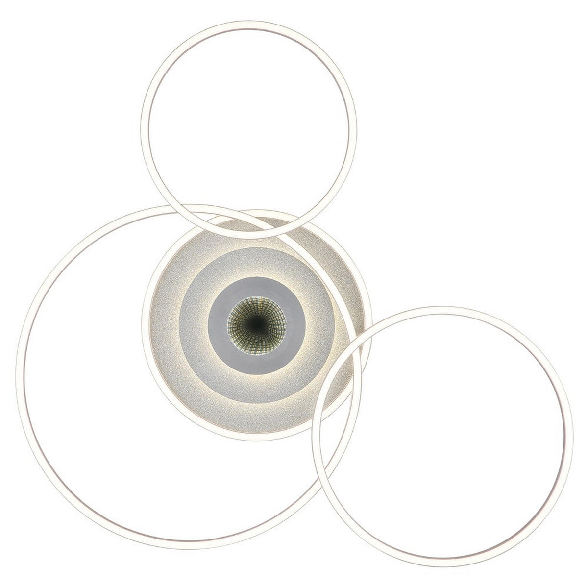 DECKENLEUCHTE MILES Metall silber, LED - Silberfarben, Metall (99.2/80.8/13.5cm) - Globo Lighting