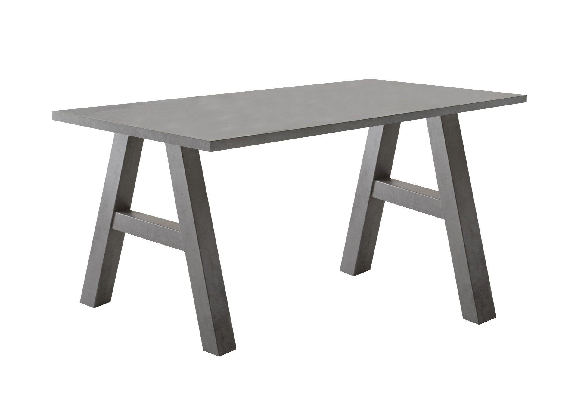 COMPUTERTISCH Edi 8 160 x 70 x 75 Schreibtisch graphit/graphit - Grau, Holz (160/70/75cm) - 58aufmkessel