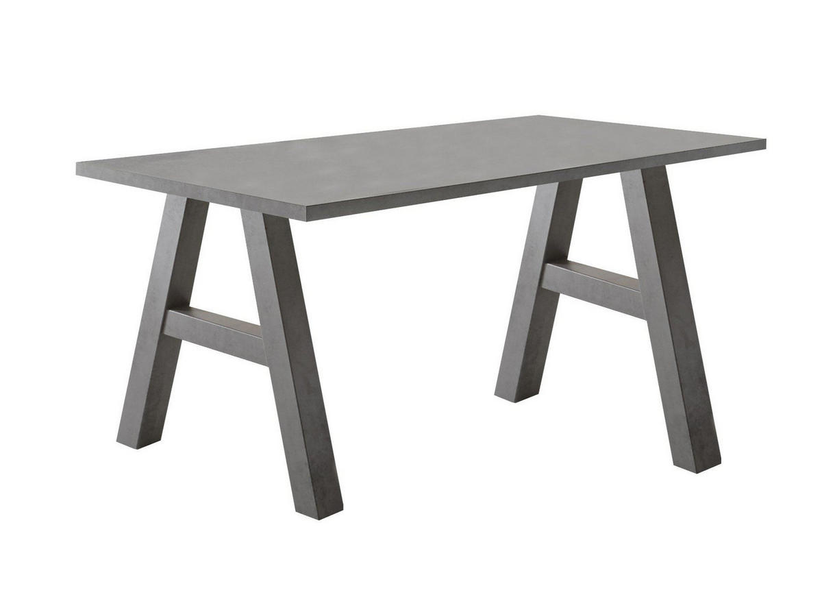 COMPUTERTISCH Edi 8 160 x 70 x 75 Schreibtisch graphit/graphit - Grau, Holz (160/70/75cm) - 58aufmkessel