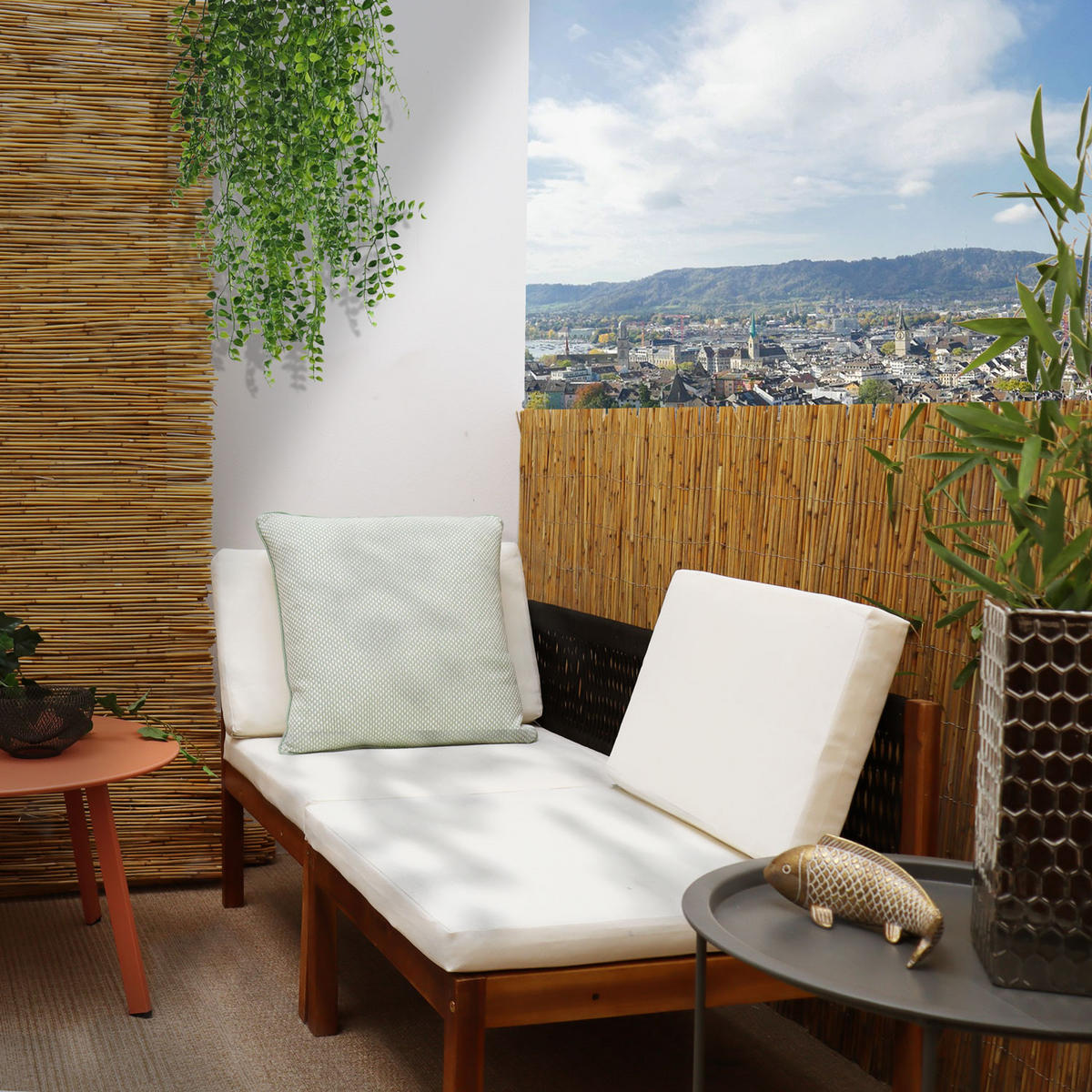 BALKON-SICHTSCHUTZ Schilf, 90/300 cm, braun - Braun, Naturmaterialien (1/90cm) - urfence
