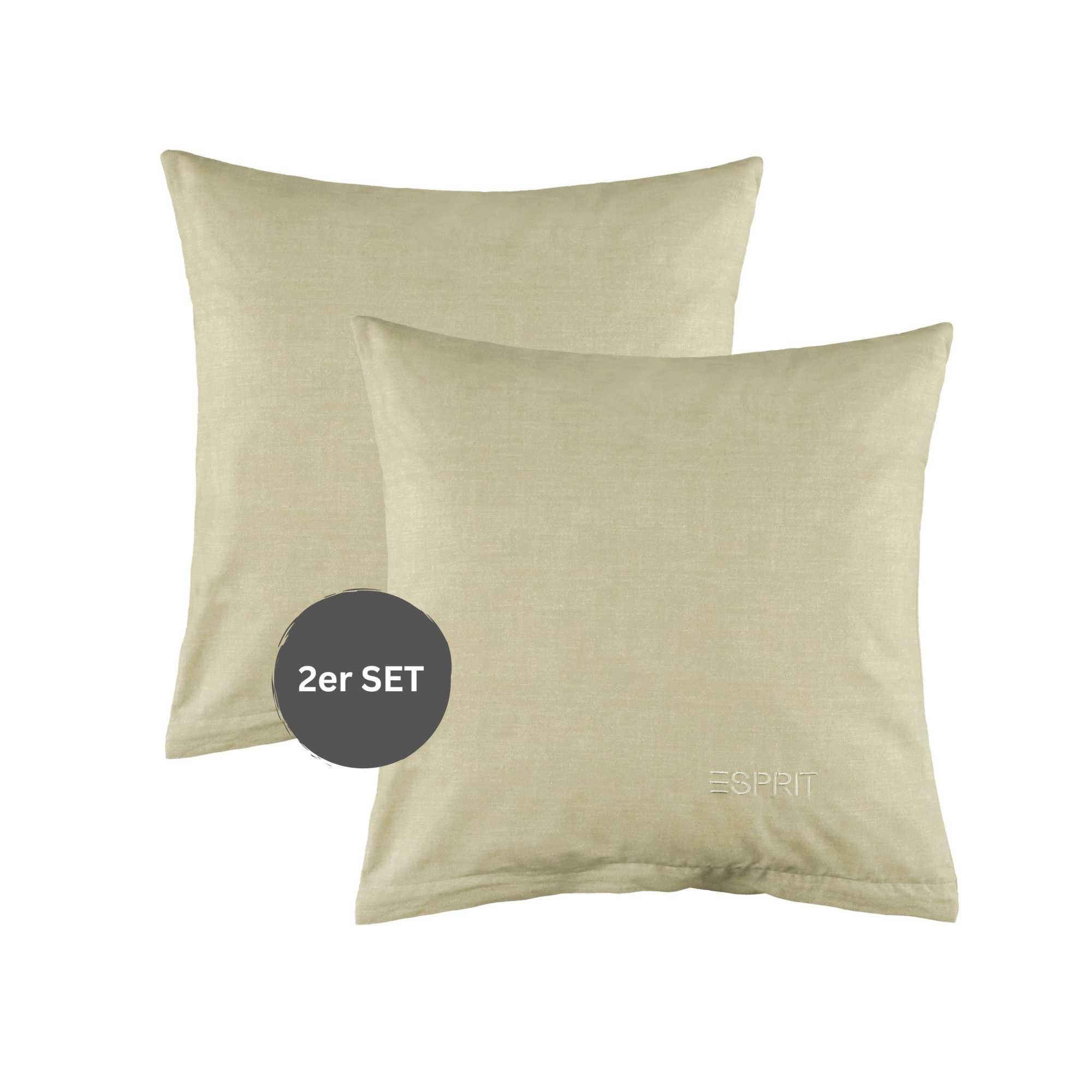RENFORCÉ KISSENBEZÜGE HARP - Beige, Textil (40/40cm) - Esprit