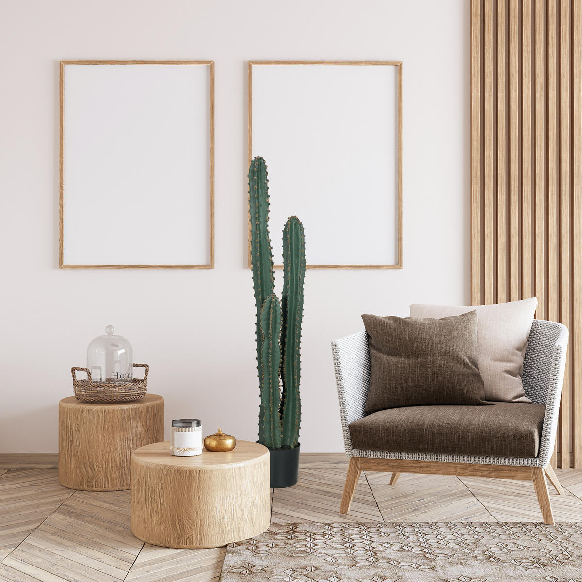 KUNSTPFLANZE DE-16596 120 cm, großes Realismus-Design Grün - Grün, Kunststoff (120cm) - ComfortXL