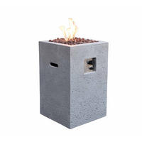 FEUERSTELLE Kelut in Naturstein-Optik grau aus Faserbeton - Grau, Stein (52/78/52cm) - Elementi