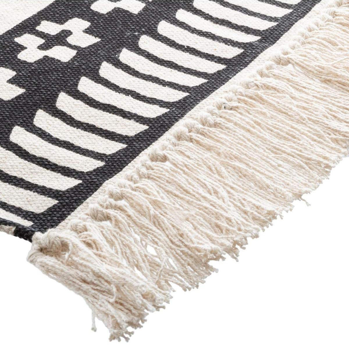 DEKO-TEPPICH aus Baumwolle 170/120 cm - Schwarz, Naturmaterialen (120/170cm) - Atmosphera Createur d´interieur
