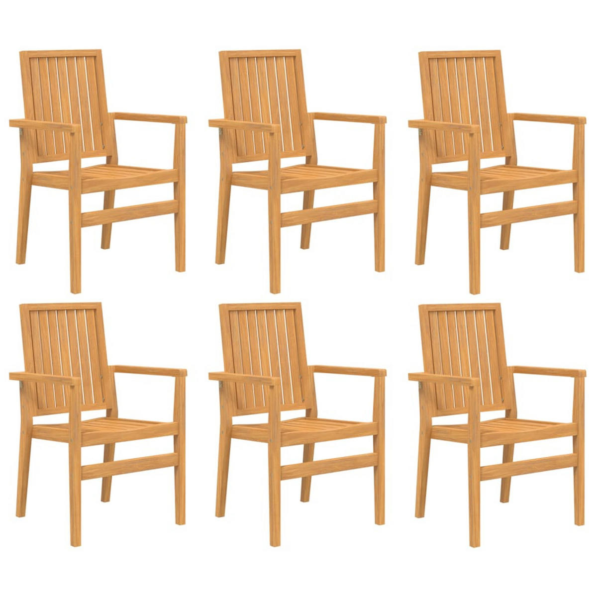 GARTEN-ESSGRUPPE 7Er Set Massivholz Teak - Braun, Holz - vidaXL